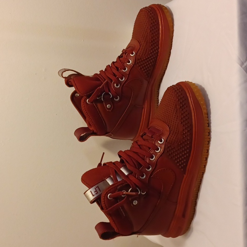 MEN'S NIKE LF LUNAR FORCE 1 DUCKBOOT MAROON SIZE 8 - Picture 4 of 10